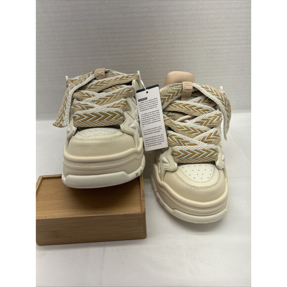 Kaalixto Cream Bread Platform Sneaker Shoe Retro 80's Size 9.5 Womens New In Box - Picture 10 of 15